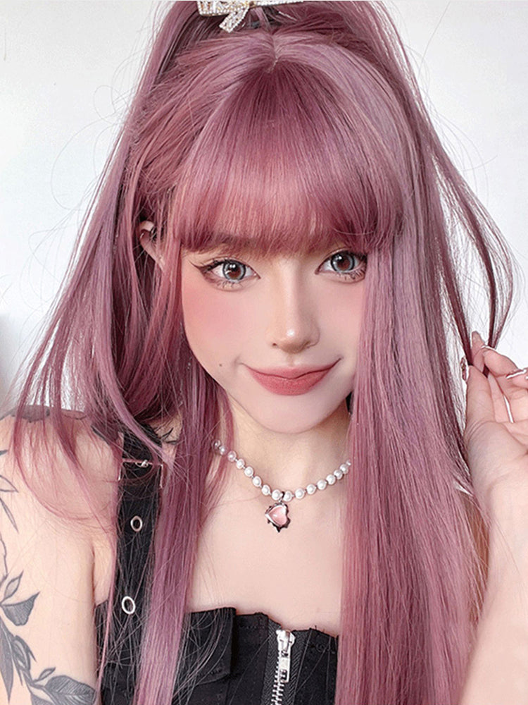 Cherry Blossom Pink Purple Wig A40440