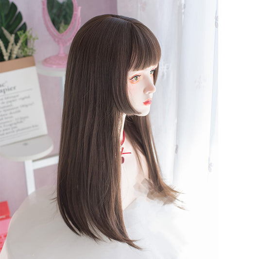 Daily Long Ji Hair Lolita Gentle and Cute Wig A40588