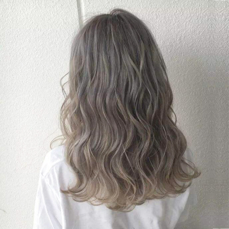 Gradient color instant noodle curl wig A30621