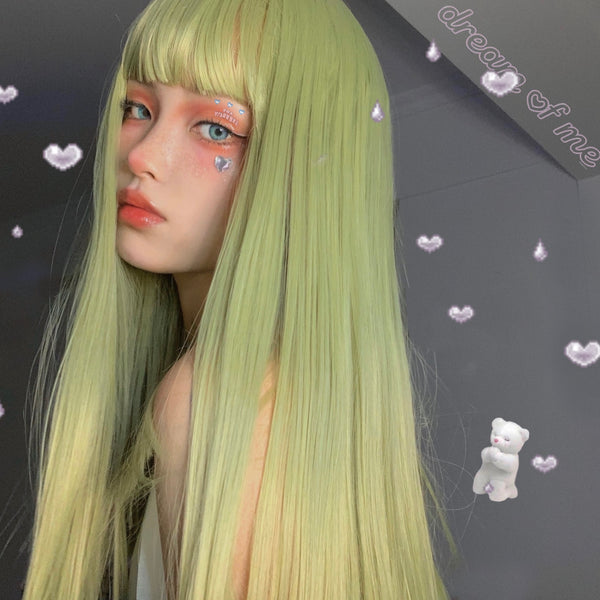 Matcha green straight hair A10545 – apsanil