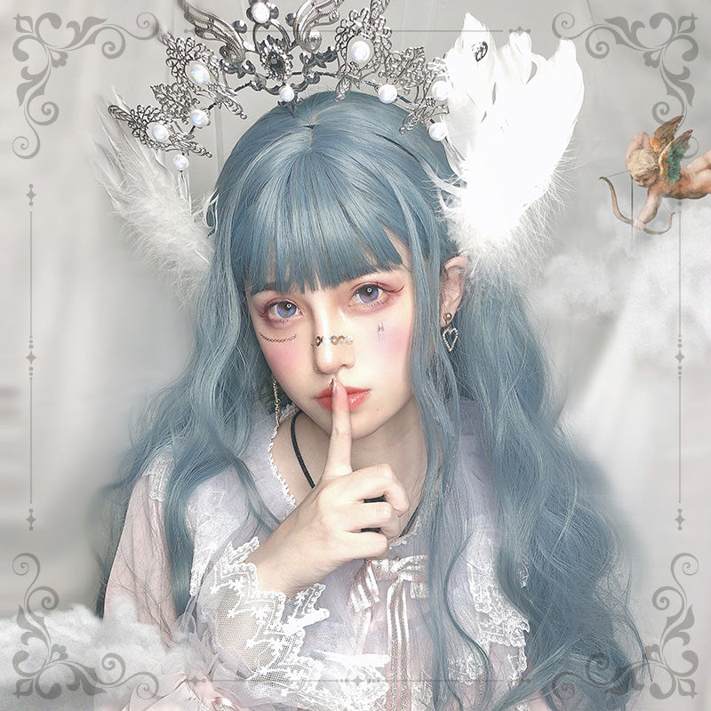 Haze blue doll wig A10587