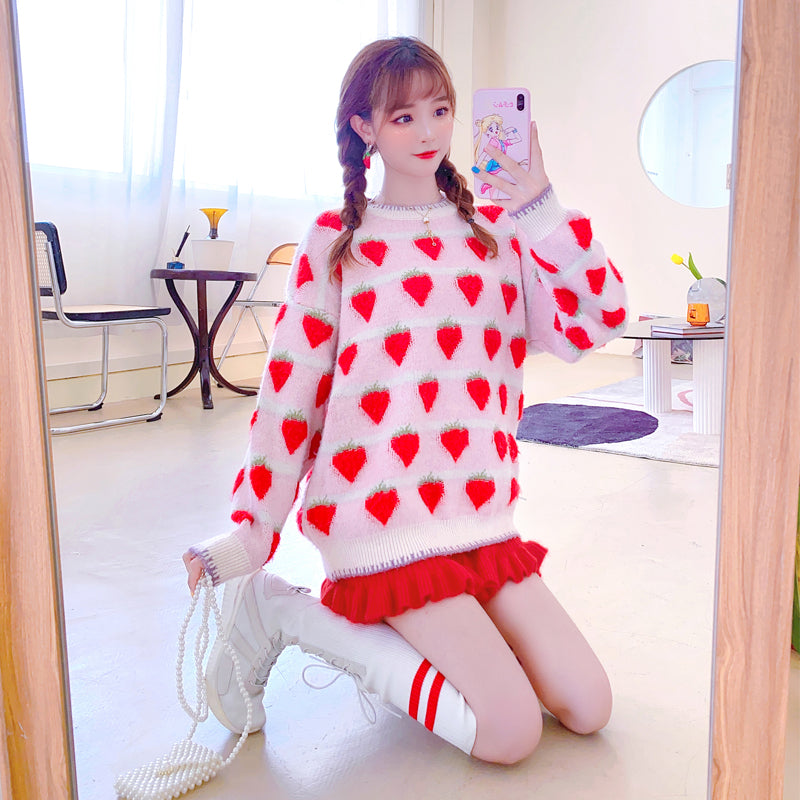Sweet strawberry sweater A10670