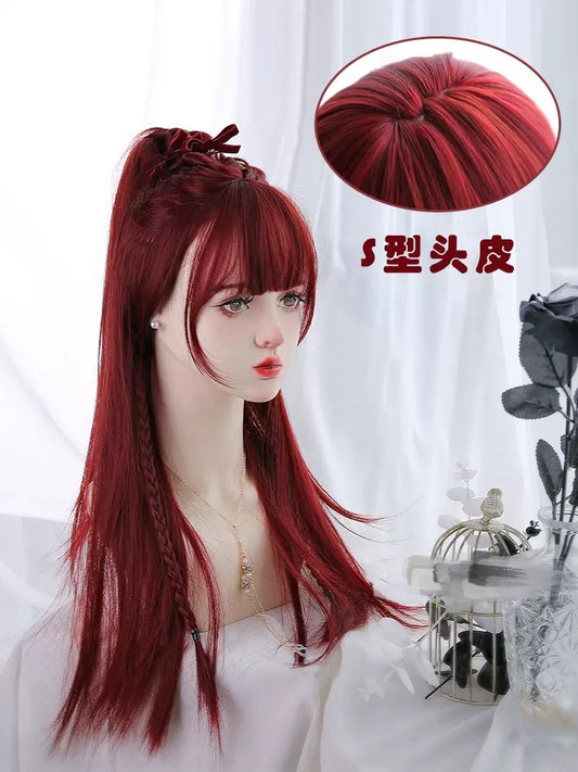 Zhu Yan Lolita rose wine wig A40580