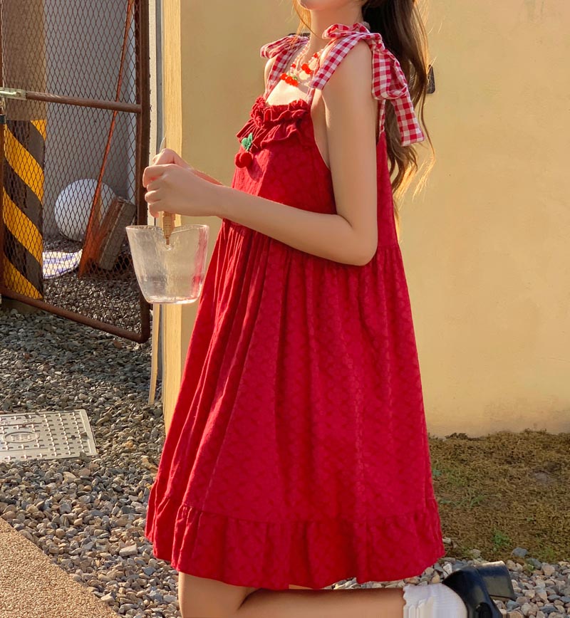 cute little cherry girl dress A40033
