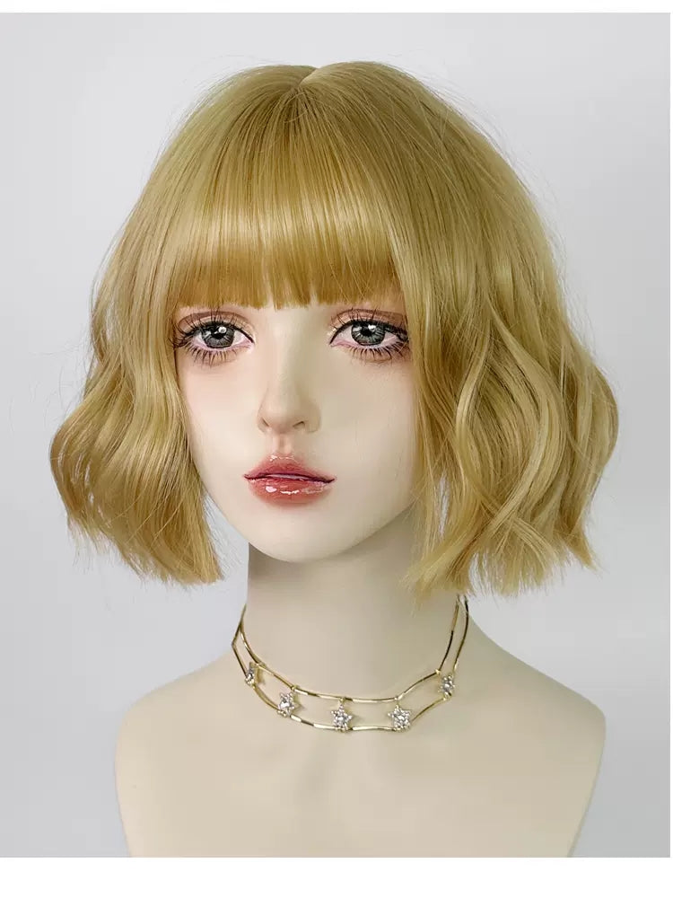 Wool Roll Rice Gold Egg Roll Wig A40568