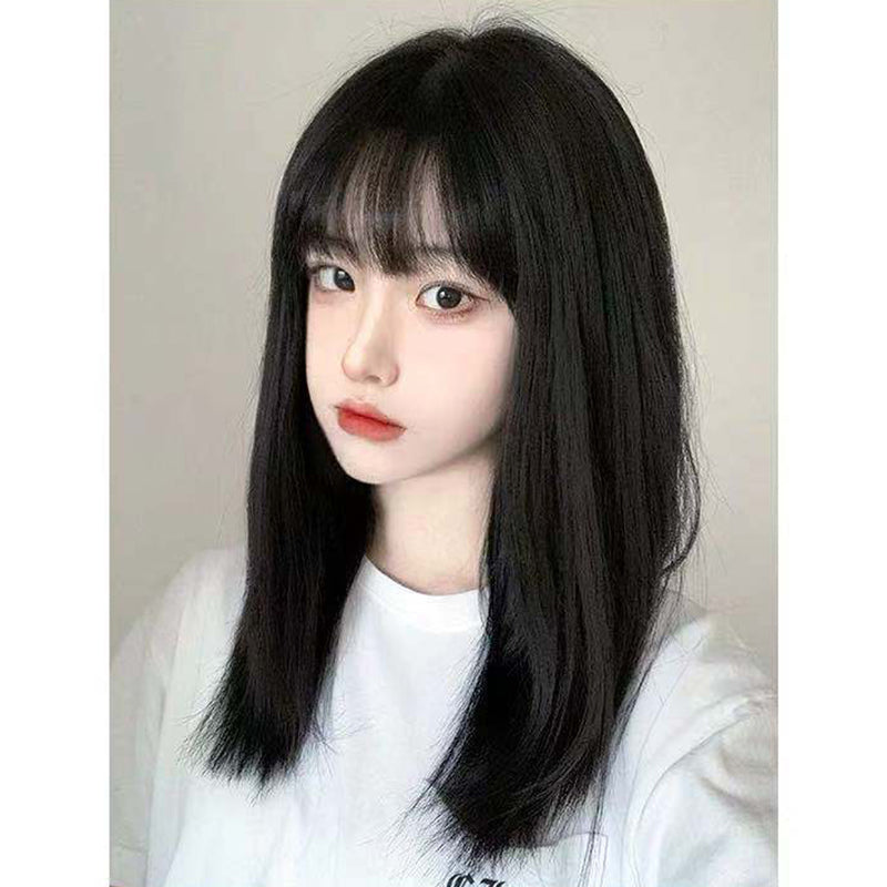 Soft girl invisible long straight hair A30870