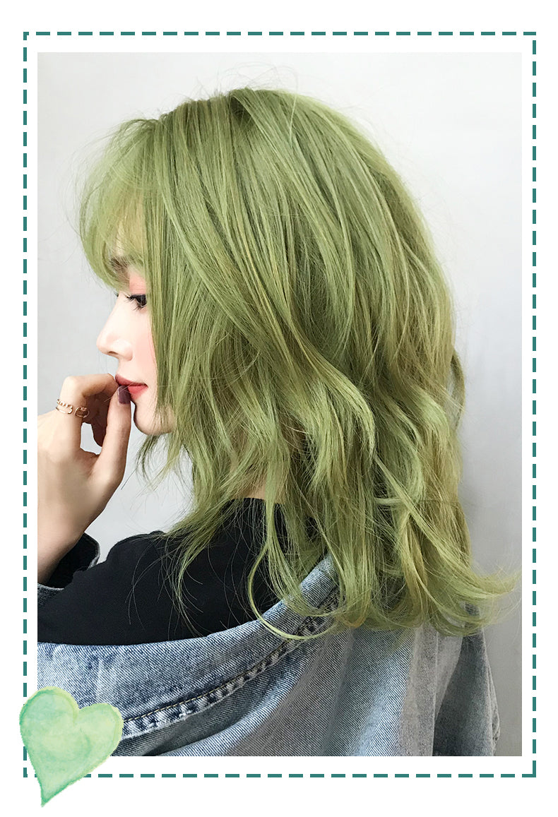 Matcha green full wig A10548