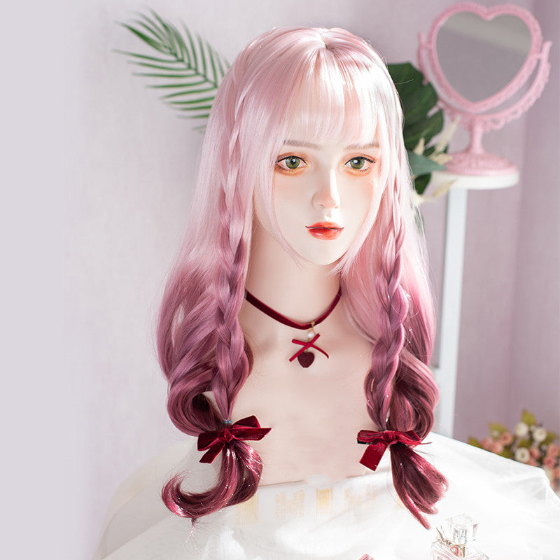 Romantic leaked rose purple wig A30573