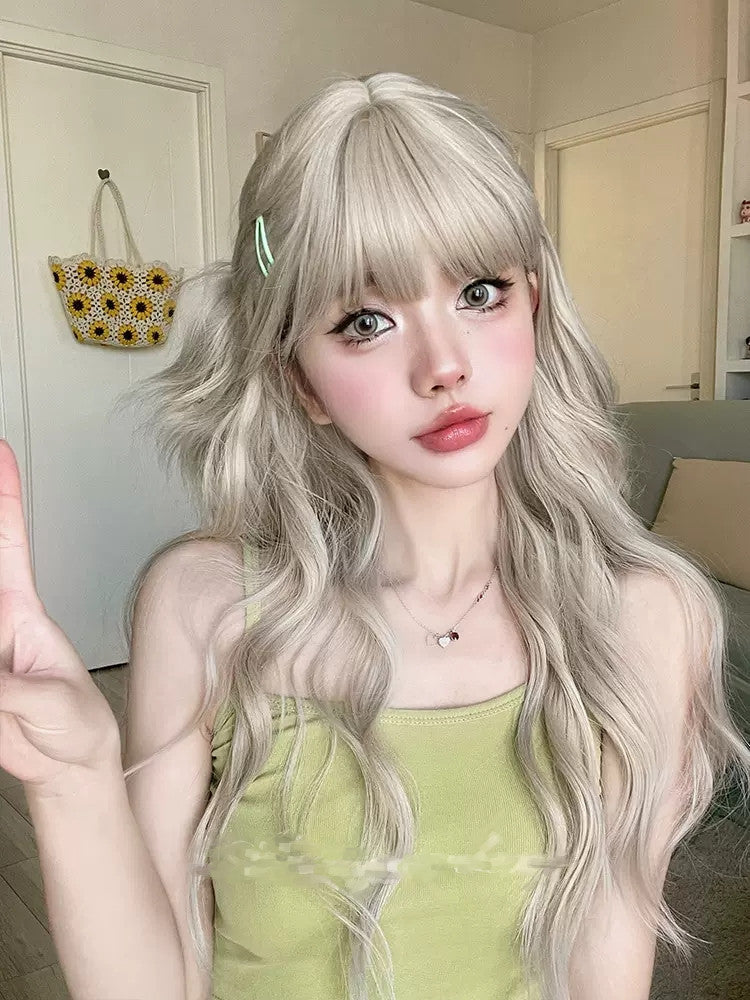 cute lolita blonde wig A40590
