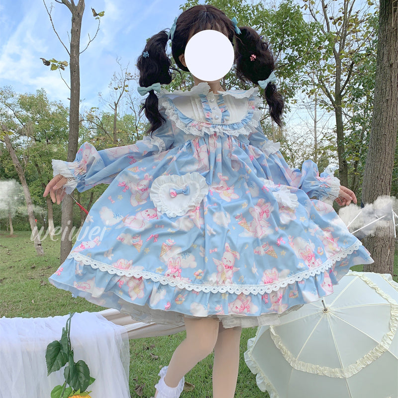 Lolita sweet and cute rabbit dress A30326
