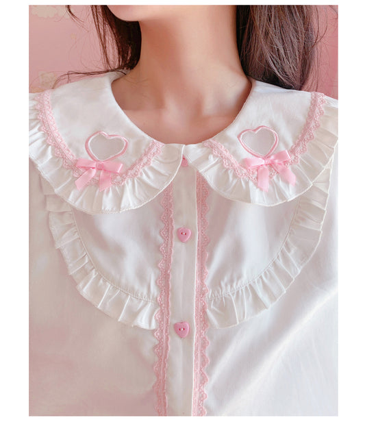 preppy embroidered shirt A30586
