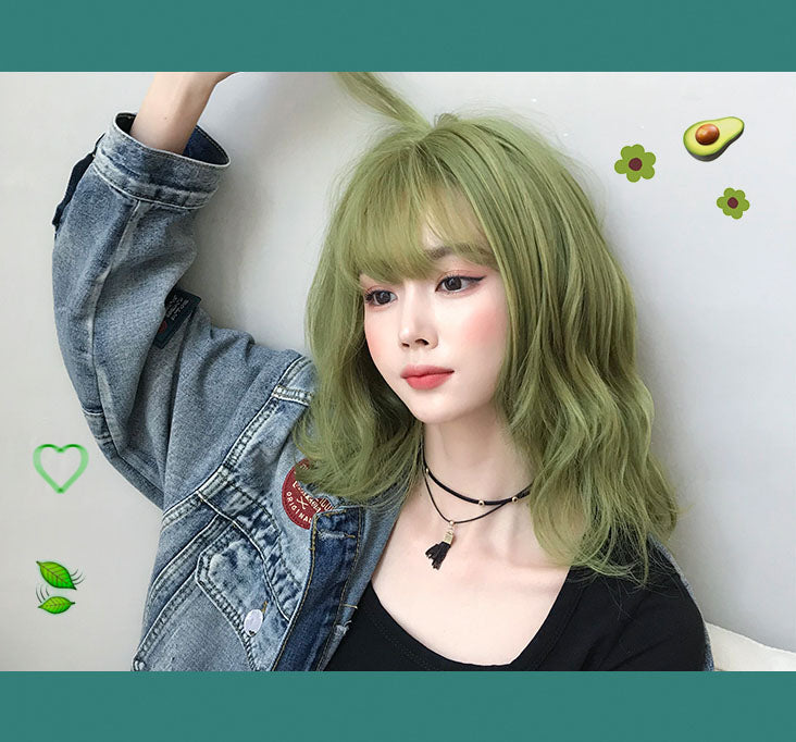Matcha green full wig A10548