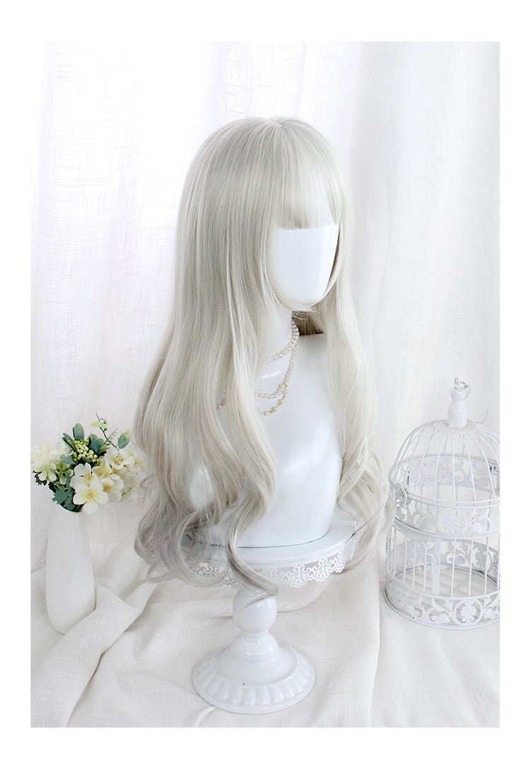 Harajuku style gradient granny gray wig A20180
