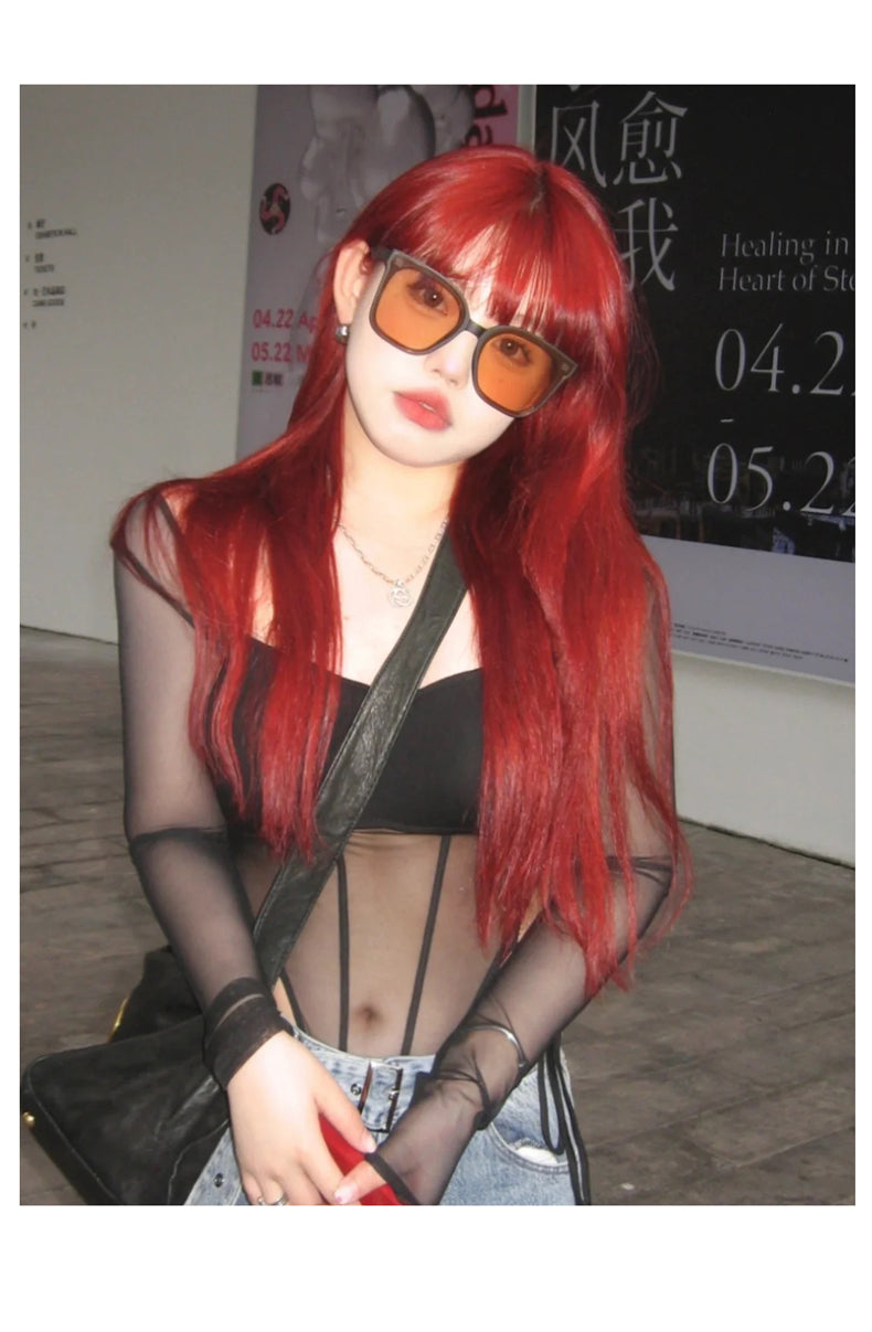 Mera red wig A40070