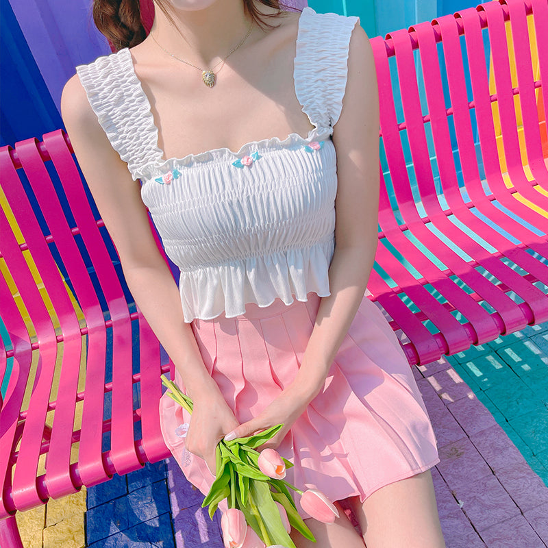 Cute hot girl camisole +  skirt A30004