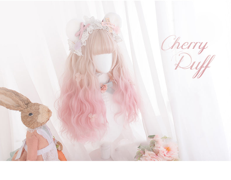 Cherry puff Harajuku Lolita long curly hair A10405