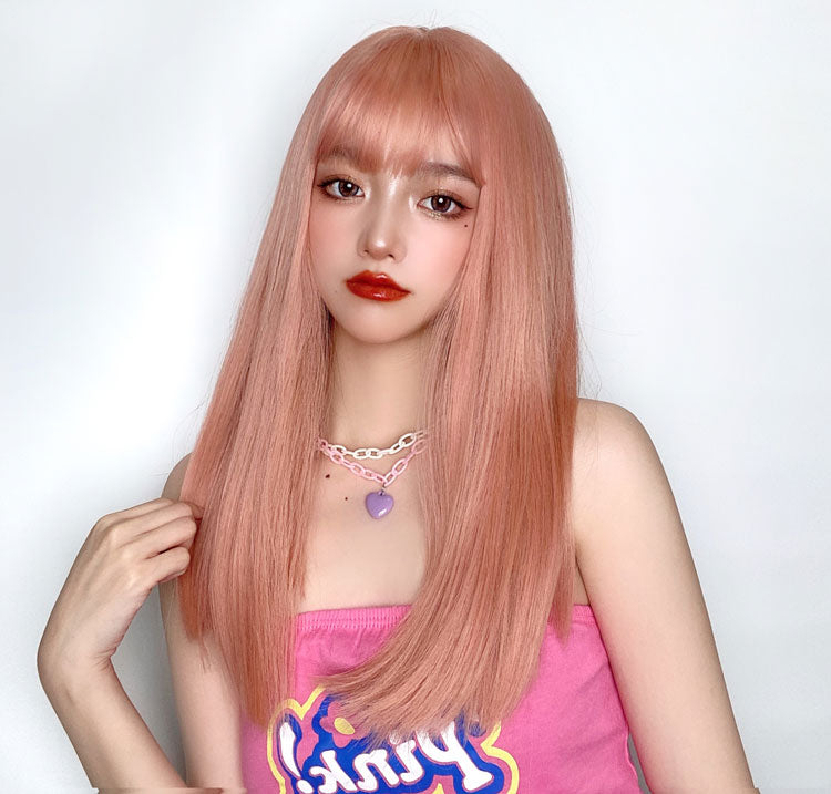 Orange pink wig A30765