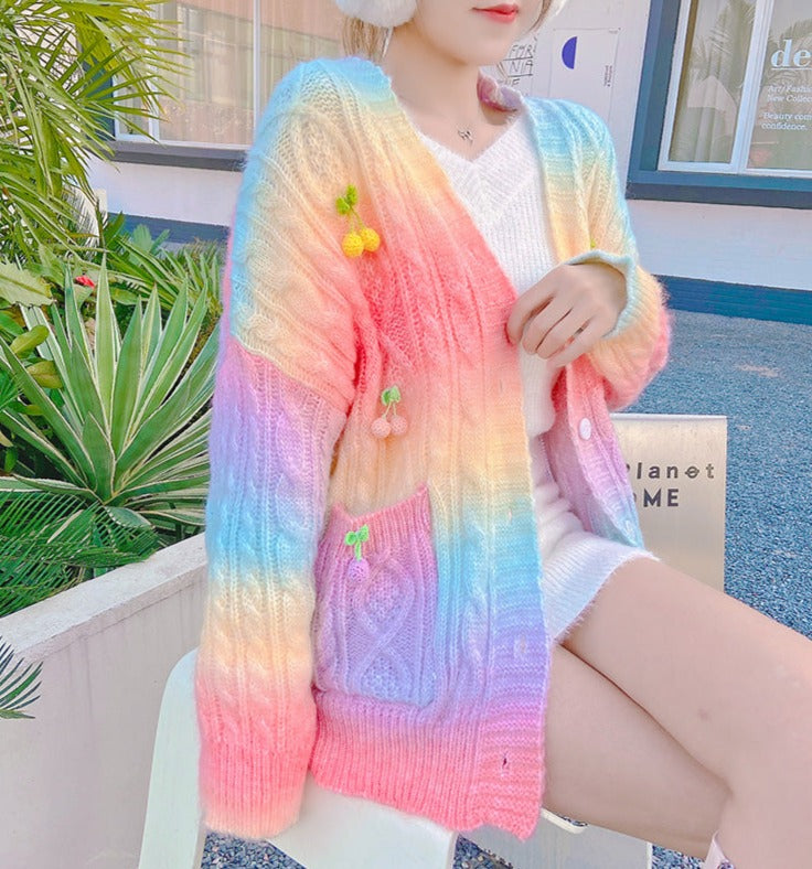 Rainbow Colorblock Gentle Sweater (Winter) A40281