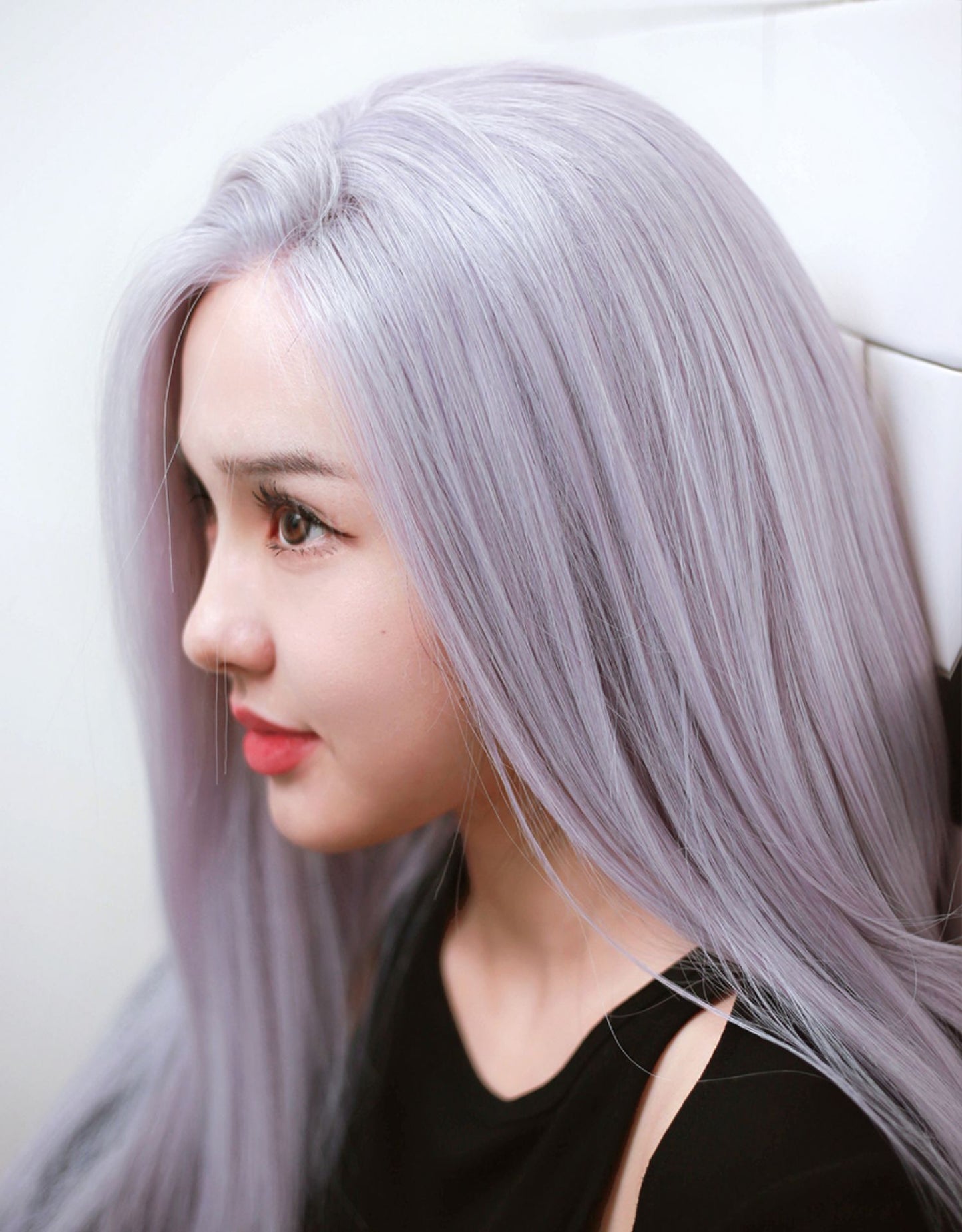 Front Lace Gray Purple Wig A40220