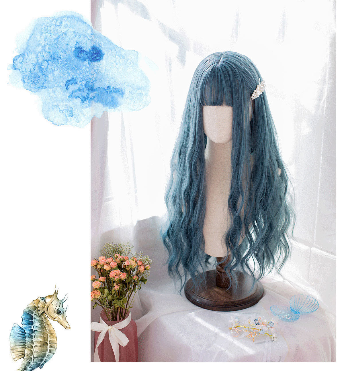 Blue Ocean Lolita Wig A20394