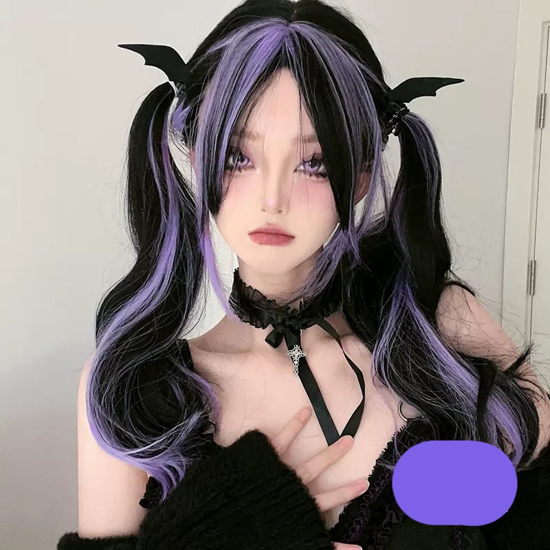 Dye purple playful girl Lolita wig A40425