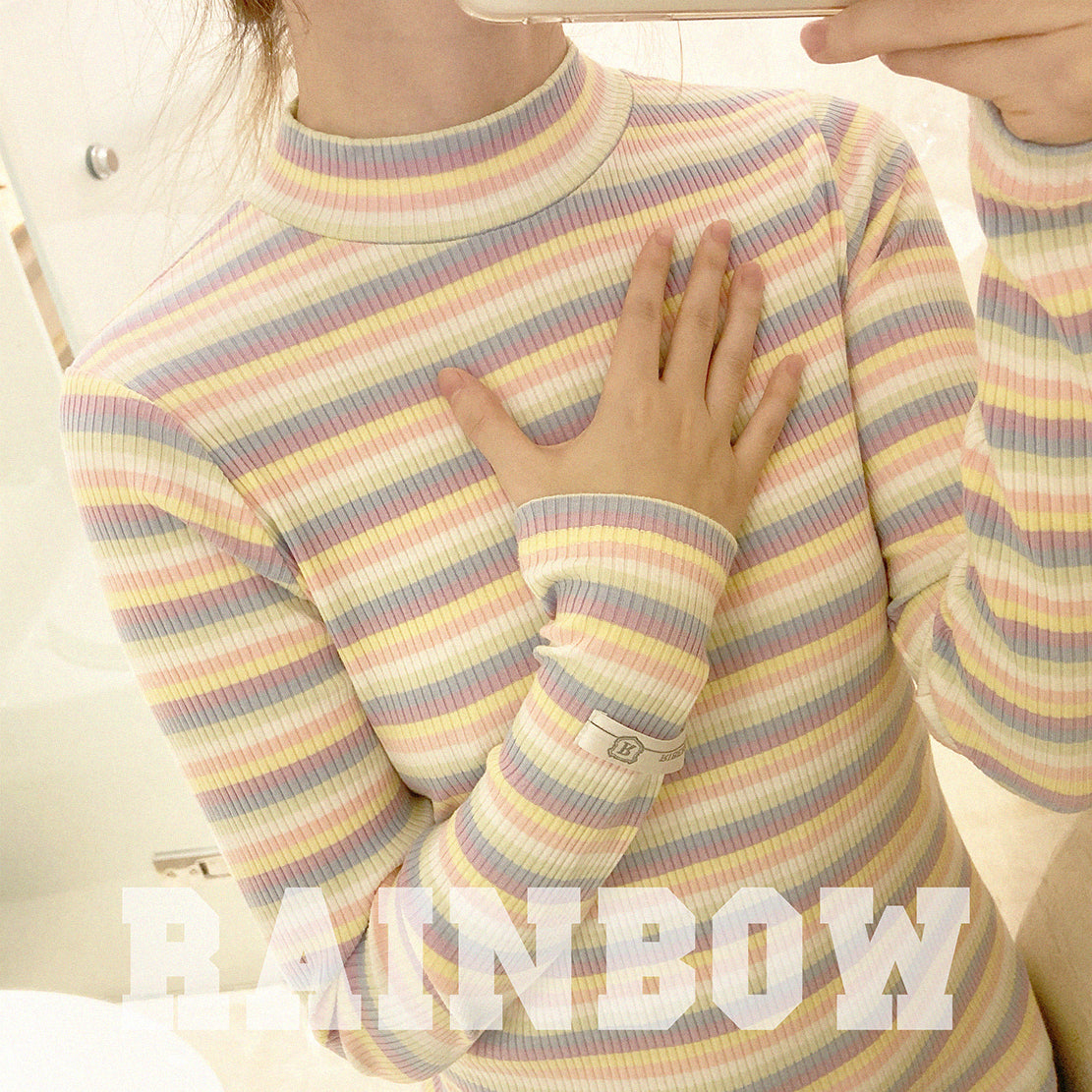 Rainbow girl long T-shirt A40081