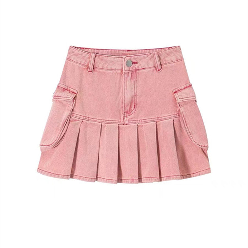 Pink Spice Denim Skirt A30804