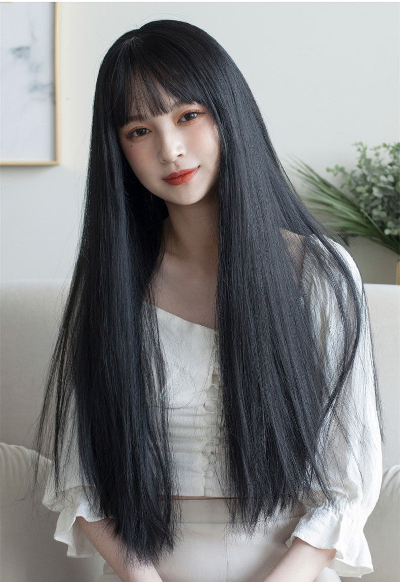 Everyday Black Long Straight Hair A30634