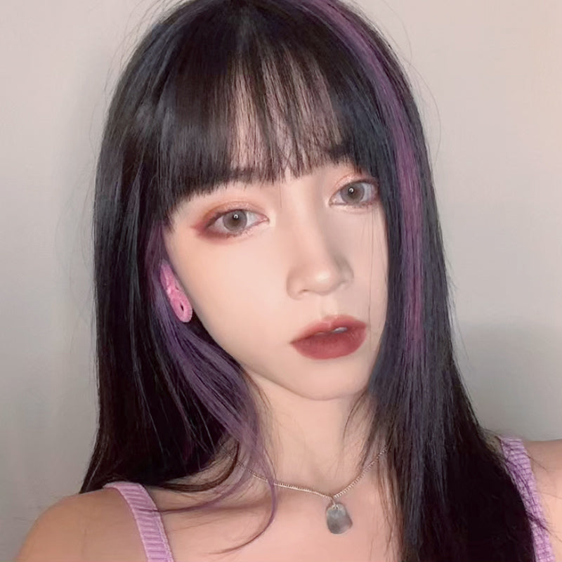 Pink Purple Highlighter Wig A40427