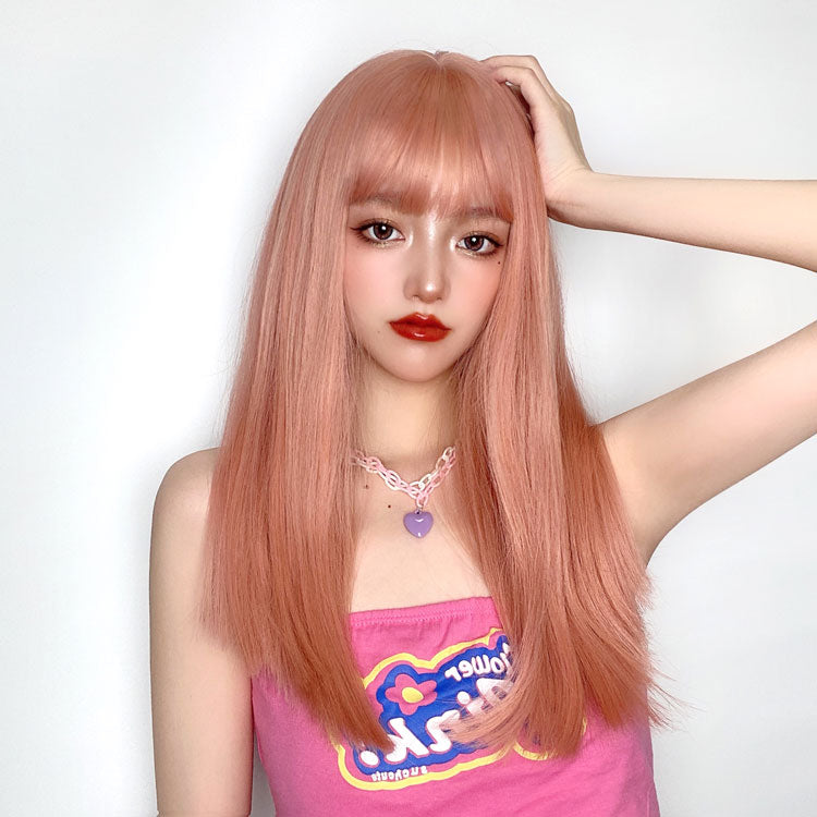 Orange pink wig A30765