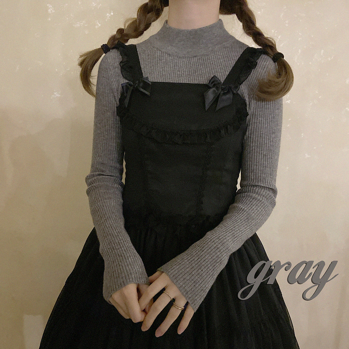 Half turtleneck knitted bottoming shirt A40307