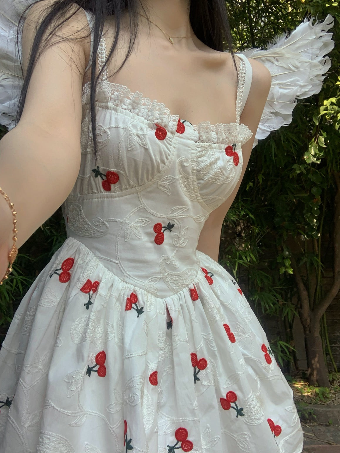 cherry slip dress A30886