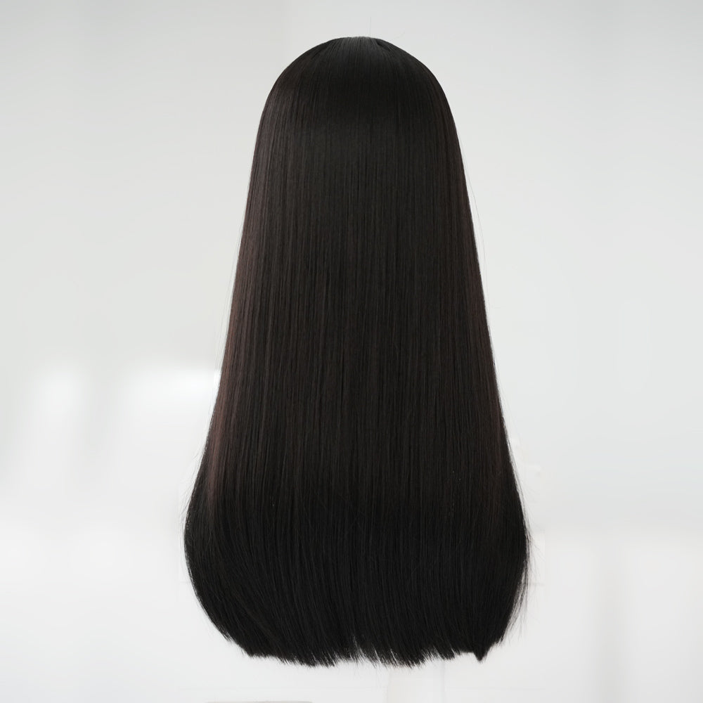 Daily lolita black long straight hair A40075