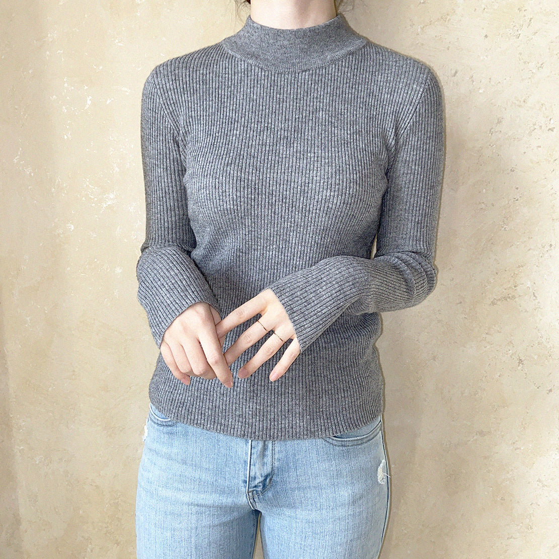 Half turtleneck knitted bottoming shirt A40307