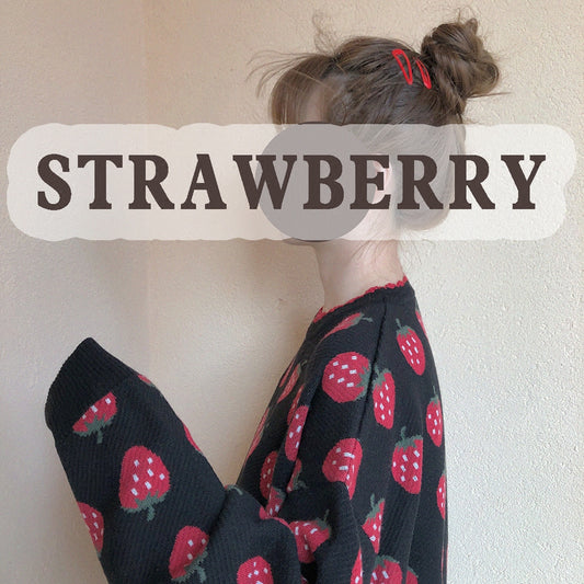 Red strawberry cute sweater A40109